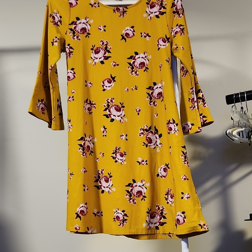 George Floral Print Yellow Dress